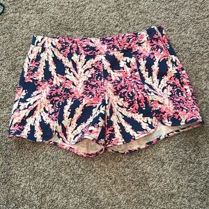 Lilly Pulitzer bright shorts. Neon pink and Navy blue. Size 4.
